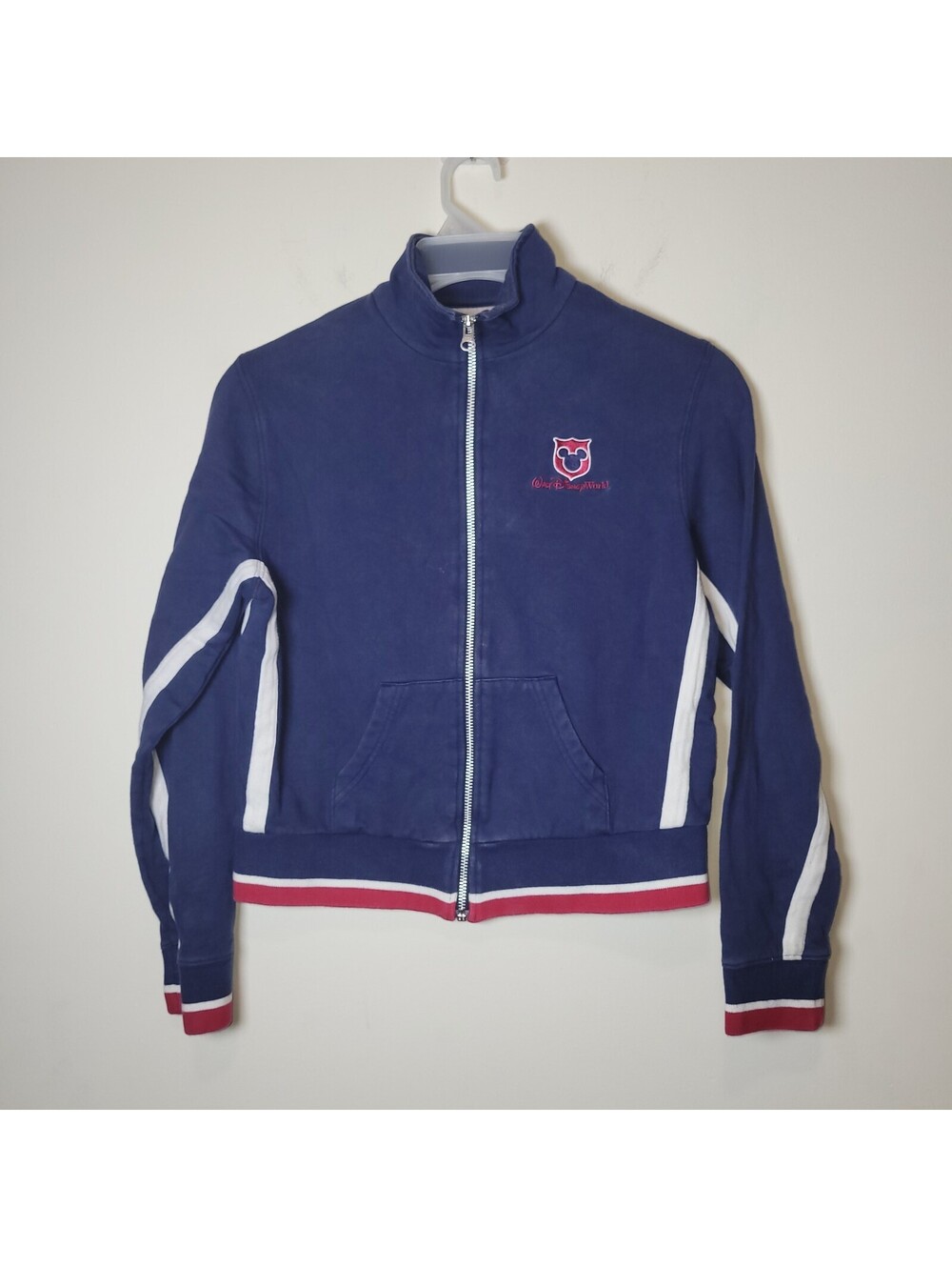 Disney Walt Disney World Mickey Mouse Full Zip Track Jacket Blue Adult M